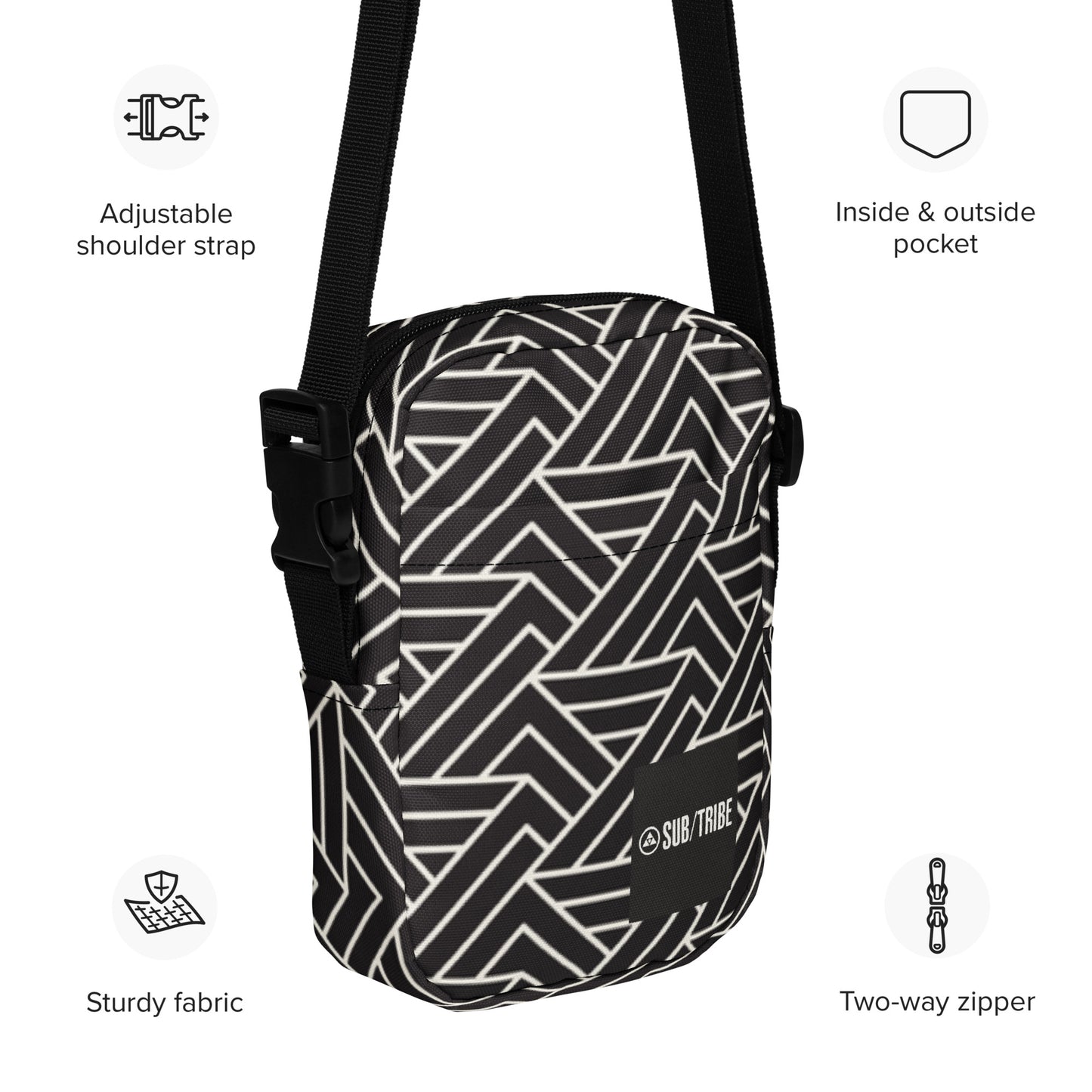 SUB/TRIBE Crossbody Bag - Geometric