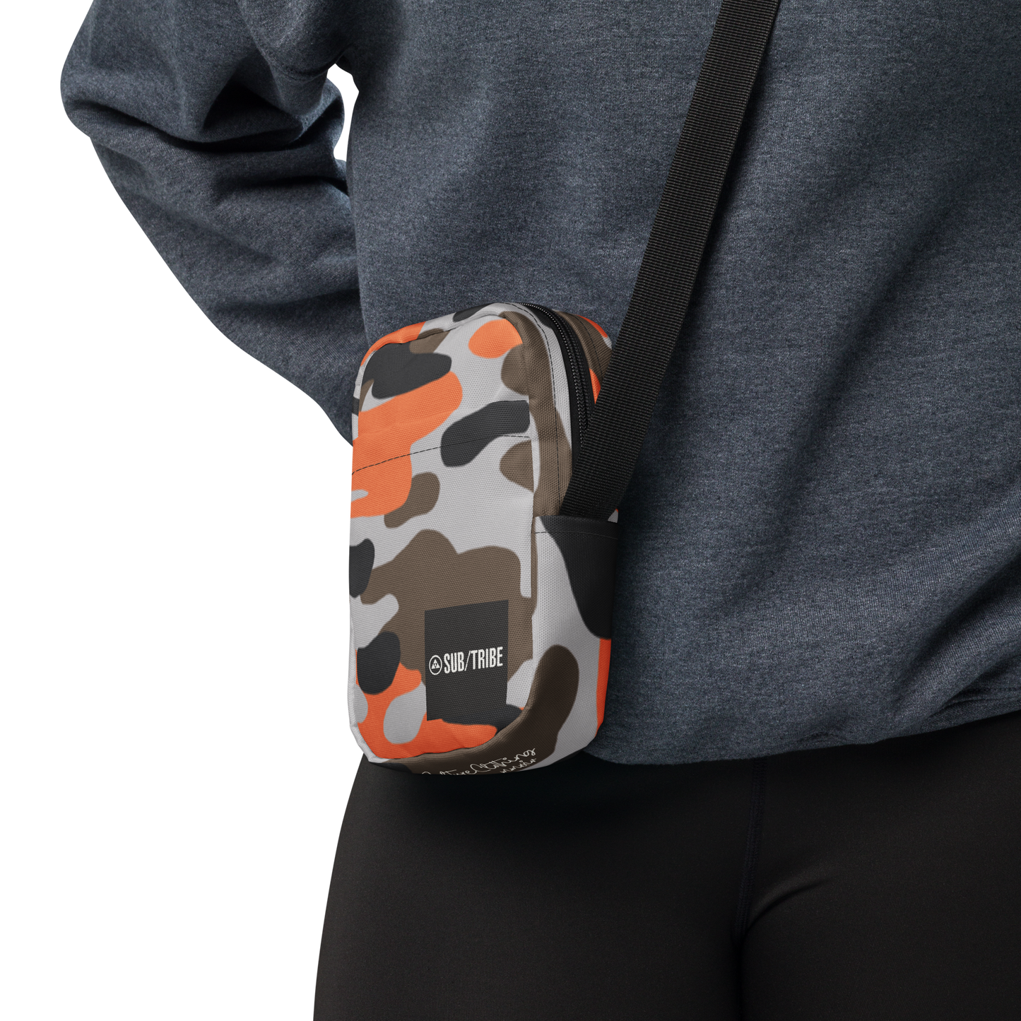 SUB/TRIBE Crossbody Bag - Orange Camo