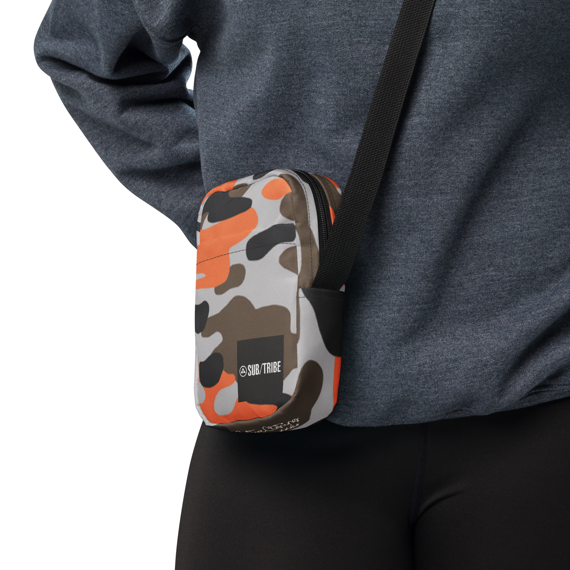 SUB/TRIBE Crossbody Bag - Orange Camo