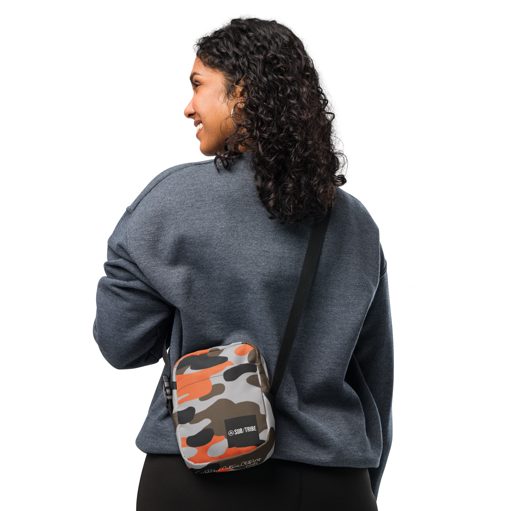 SUB/TRIBE Crossbody Bag - Orange Camo