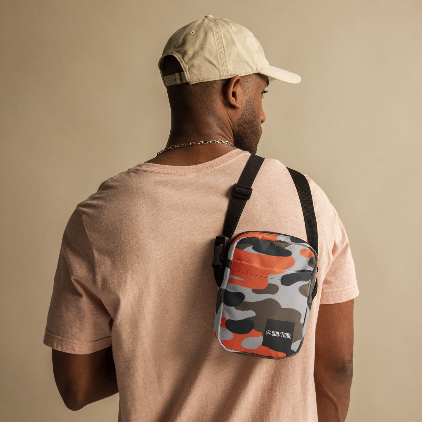 SUB/TRIBE Crossbody Bag - Orange Camo