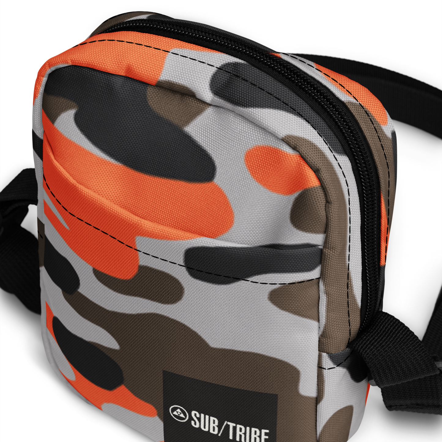 SUB/TRIBE Crossbody Bag - Orange Camo