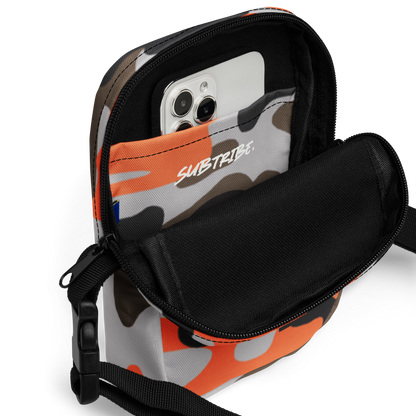 SUB/TRIBE Crossbody Bag - Orange Camo